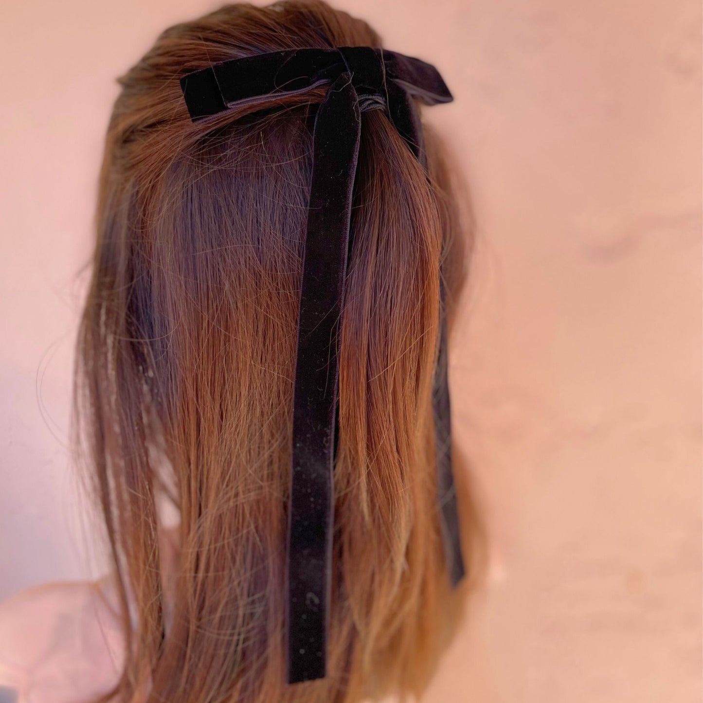 Fancy kids velvet hair bow. Soft and stylish accessory, perfect for dressing up any hairstyle.