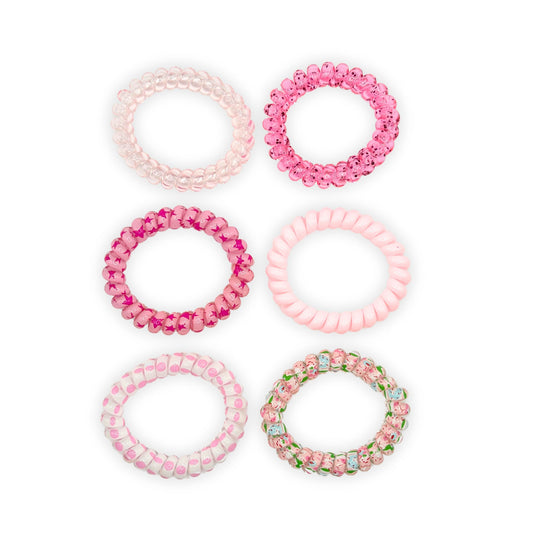 Pink Rose Hair Ties