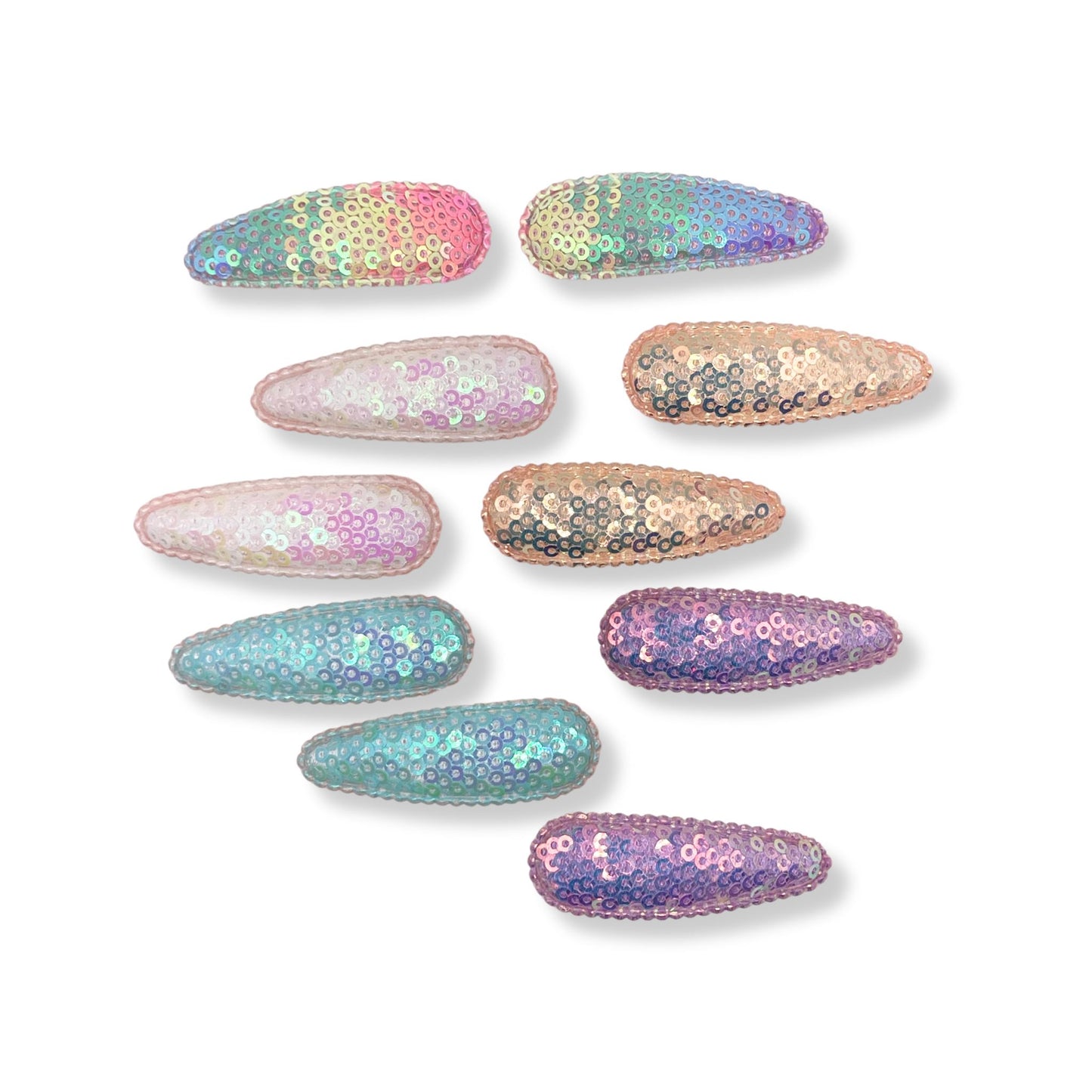 Sequin hair clips and barrettes, vibrant, eye-catching sequins for a glamorous and secure hold on all hair types.