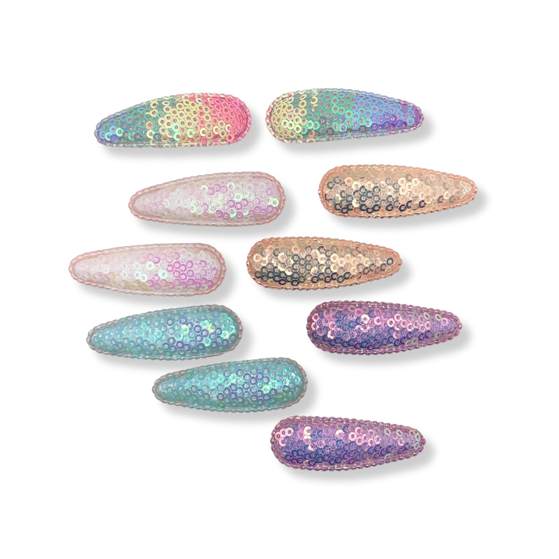 Sequin hair clips and barrettes, vibrant, eye-catching sequins for a glamorous and secure hold on all hair types.
